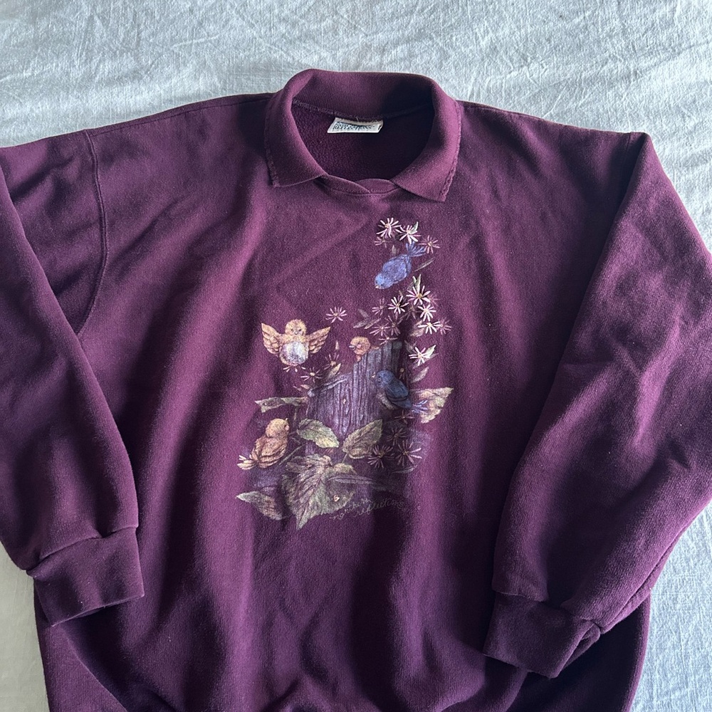 Purple Graphic Sweatshirt